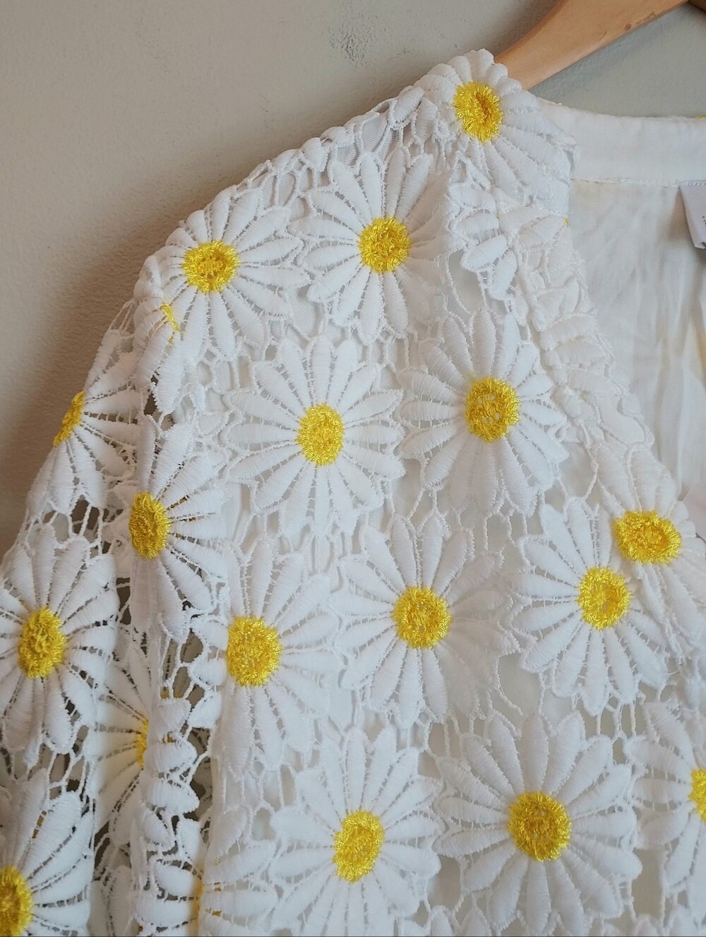 J. Marie Maggie Floral Daisy Lace Swing Dress Size Medium NEW NWT - Picture 8 of 14